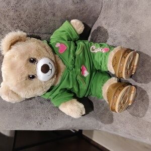 Build A Bear Workshop Happy Birthday Bear 16" Plush Teddy Bear Toy Beige Outfit